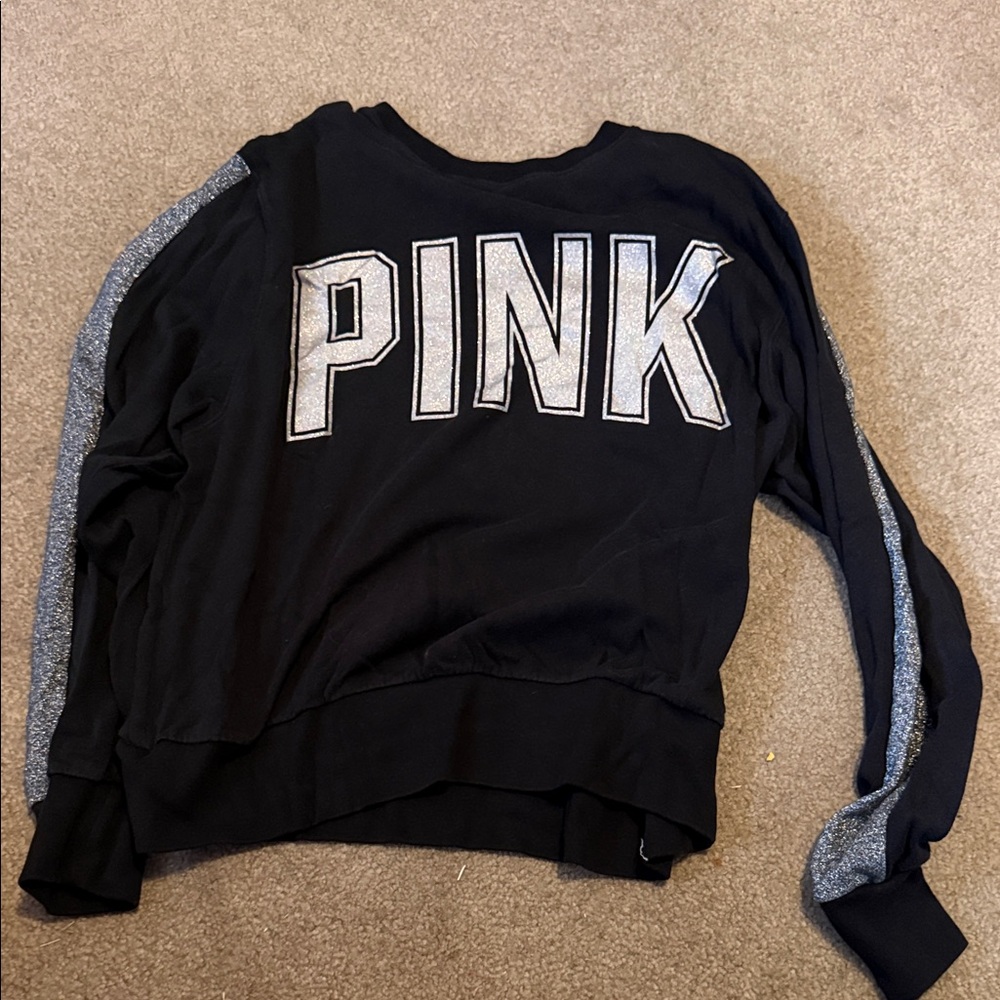 Victoria's Secret Black and Gray Sweatshirt